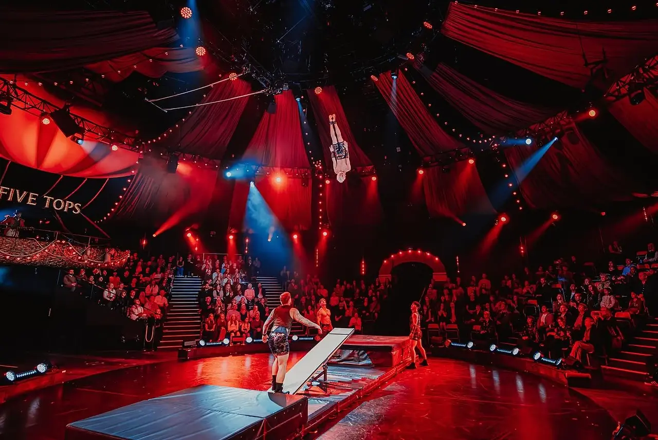 The immersive spiegeltent staging of Come Alive! The Greatest Showman Circus Spectacular