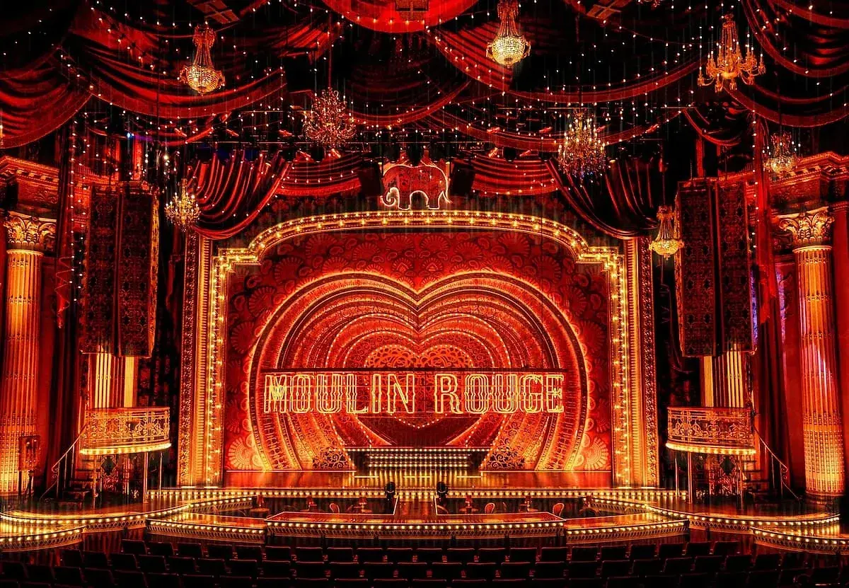 Moulin Rouge! The Musical set and soft goods