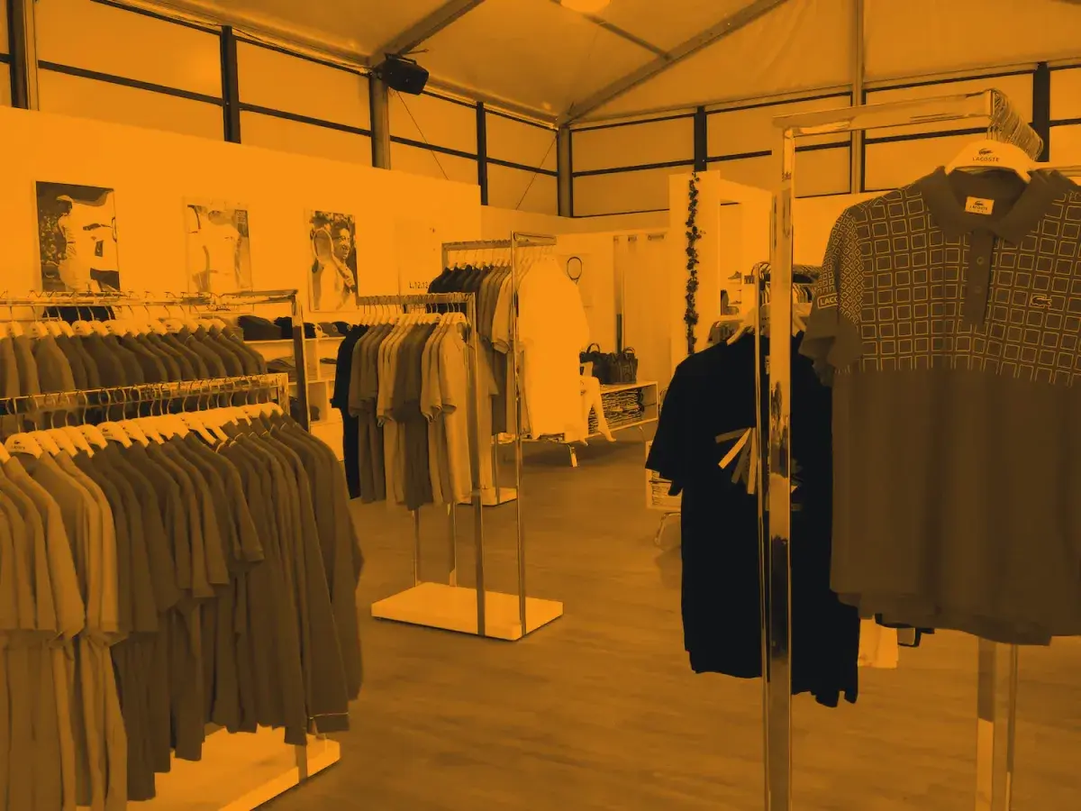 VIP marquees and temporary retail at the Australian Open